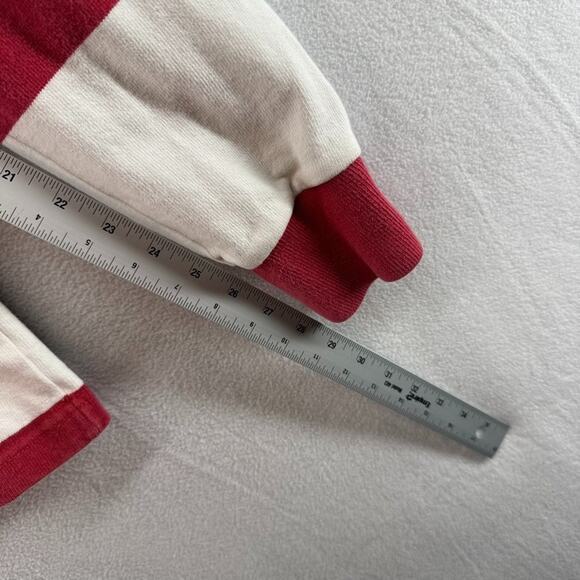 Vintage Oneonta State Rugby Shirt mens Small Red White Hooded Thick Heavy Cotton - Picture 8 of 11